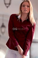 Блуза женская для официантов комбинированная длинный рукав RUB31-1512
