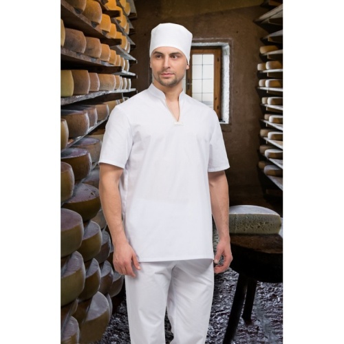 Комплект униформа для работника кухни ( фартук, пилотка, поло) KH17-1512