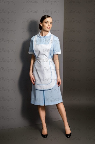 Платье халат с коротким рукавом с манжетом контастная отделка PLU18-1512