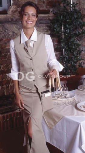 Комплект для официантов жилет классический рубашка фартук OFC17-1512